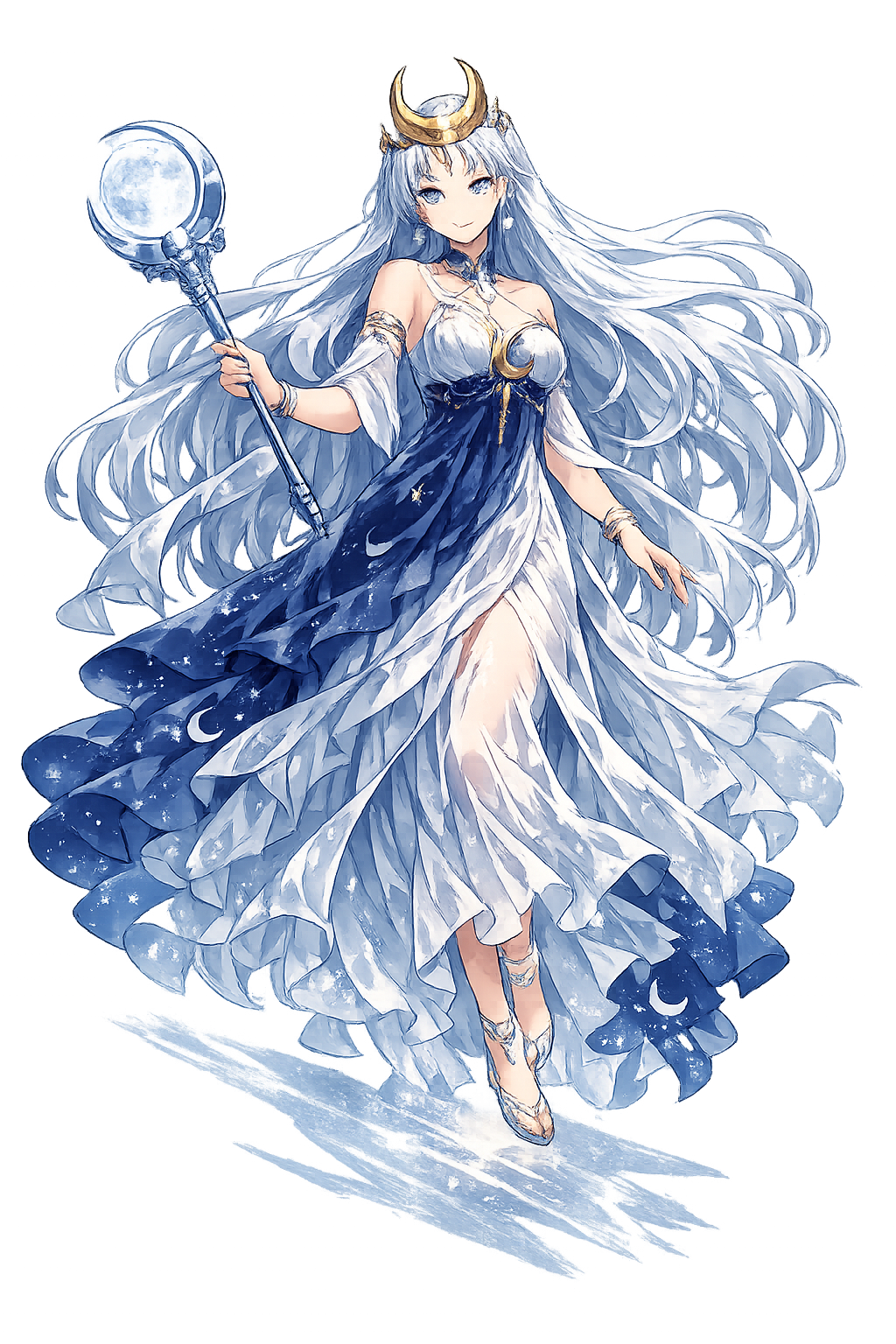 Selēnē — Goddess of the Moon, bearing the crescent crown